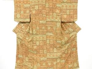 リサイクル　花鳥更紗模様小紋着物